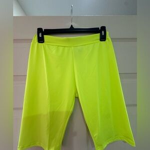 TRUE ROCK Neon Yellow Bike Shorts